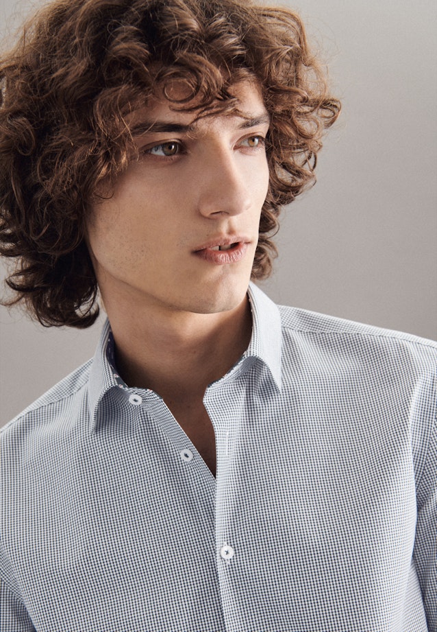 Slim Business Hemd Karo in Grün |  Seidensticker Onlineshop