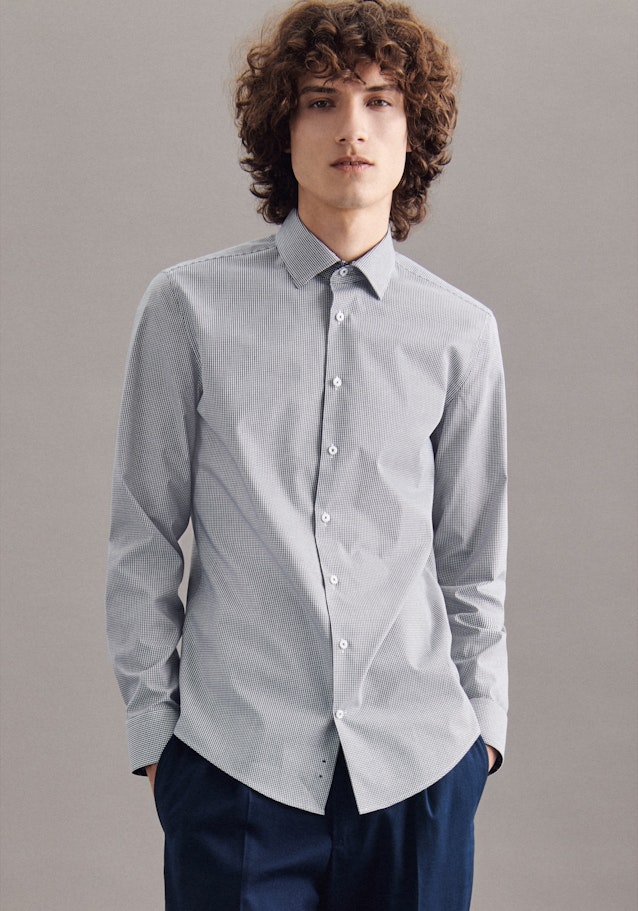 Non-iron Poplin Business Shirt in Slim with Kent-Collar in Green |  Seidensticker Onlineshop