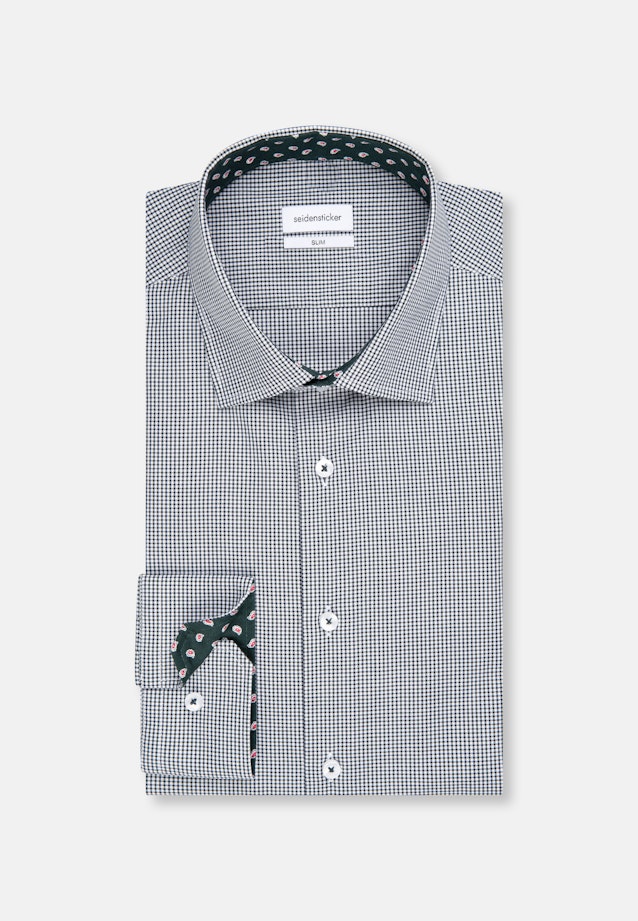 Slim Business Hemd Karo in Grün |  Seidensticker Onlineshop