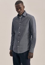 Slim Chemise oxford uni in Gris |  Seidensticker Onlineshop