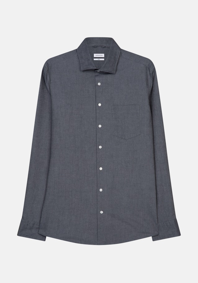 Oxfordhemd in Slim with Kentkraag in Grijs |  Seidensticker Onlineshop