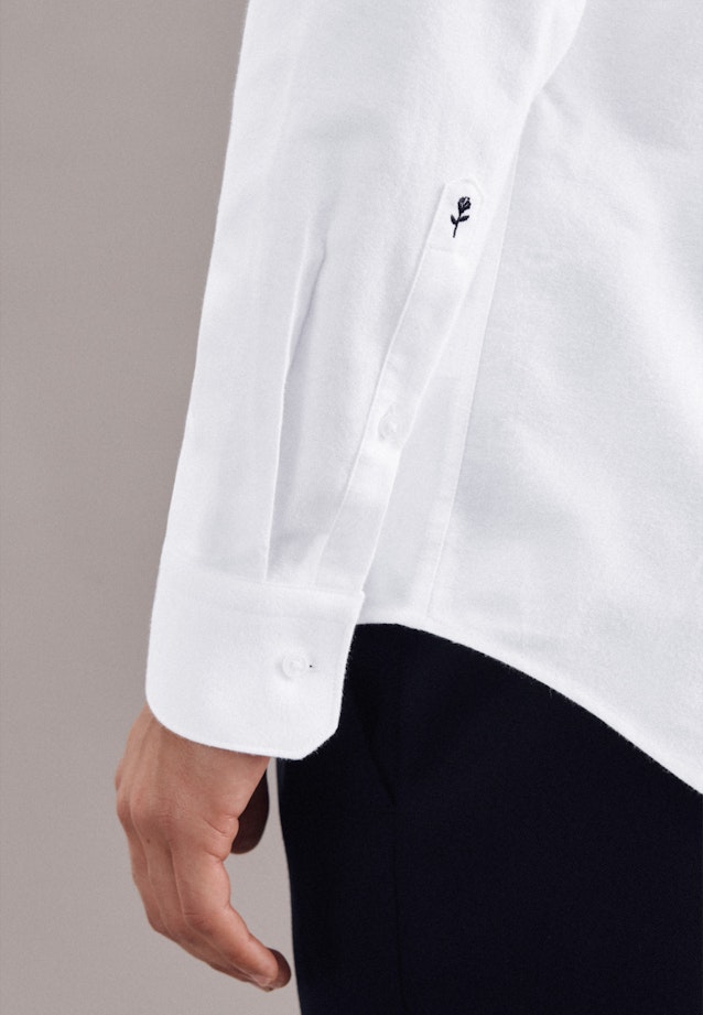 Slim Oxfordhemd Uni in Weiß |  Seidensticker Onlineshop
