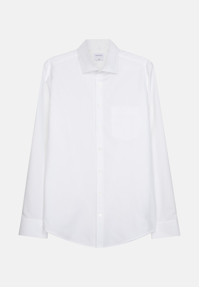 Slim Oxfordhemd Uni in Weiß |  Seidensticker Onlineshop