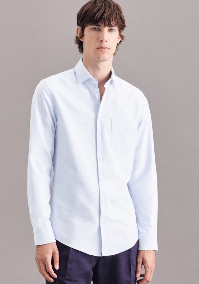 Slim Oxfordhemd Uni in Hellblau | Seidensticker Onlineshop
