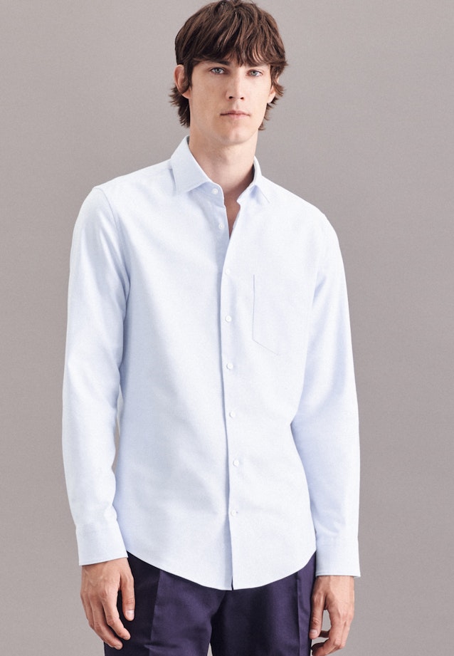 Slim Oxfordhemd Uni in Hellblau |  Seidensticker Onlineshop