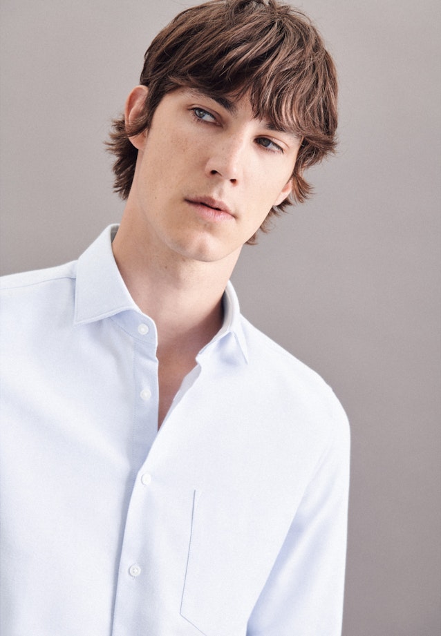 Slim Oxford shirt Plain in Light Blue |  Seidensticker Onlineshop