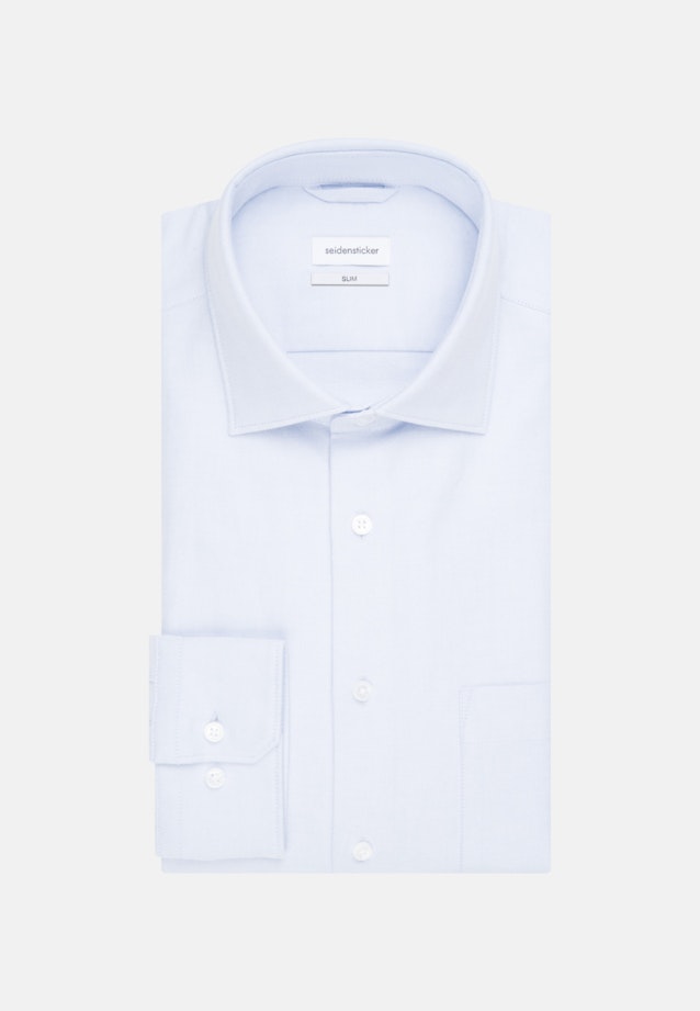 Slim Oxfordhemd Uni in Hellblau |  Seidensticker Onlineshop