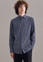 Regular Performance shirt Print in Dark Blue |  Seidensticker Onlineshop