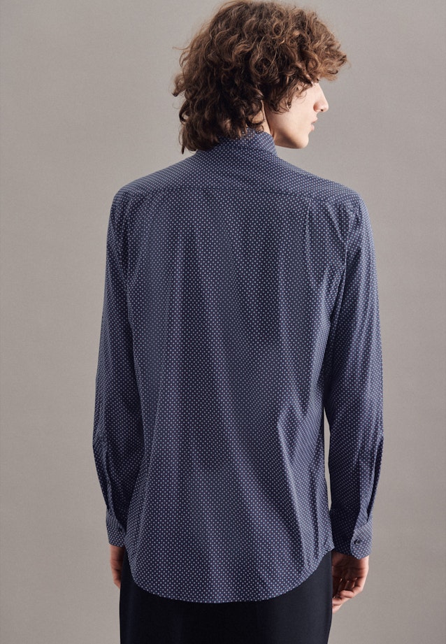 Regular Performance shirt Print in Dark Blue |  Seidensticker Onlineshop