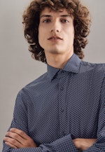 Regular Performance shirt Print in Dark Blue |  Seidensticker Onlineshop