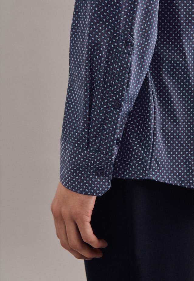 Regular Performance shirt Print in Dark Blue |  Seidensticker Onlineshop