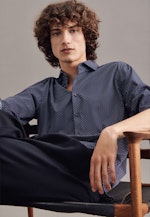 Regular Performance shirt Print in Dark Blue |  Seidensticker Onlineshop