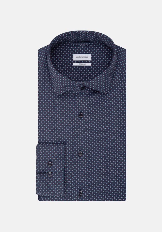 Chemise performance Regular Twill (sergé) Col Kent in Bleu Foncé |  Seidensticker Onlineshop