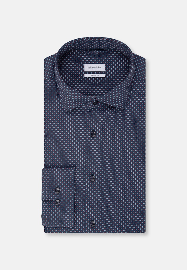 Regular Performance shirt Print in Dark Blue |  Seidensticker Onlineshop