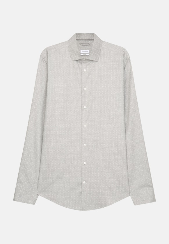 Shaped Business Hemd Print in Grau |  Seidensticker Onlineshop