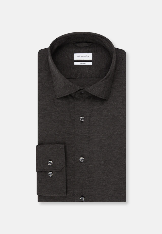 Shaped Chemise Performance Uni in Gris |  Seidensticker Onlineshop