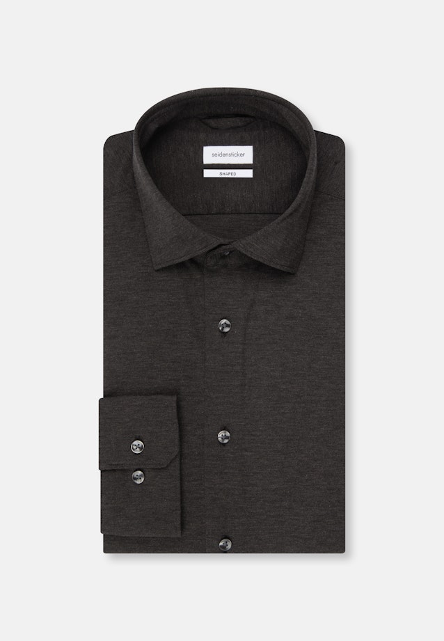 Shaped Chemise Performance Uni in Gris |  Seidensticker Onlineshop