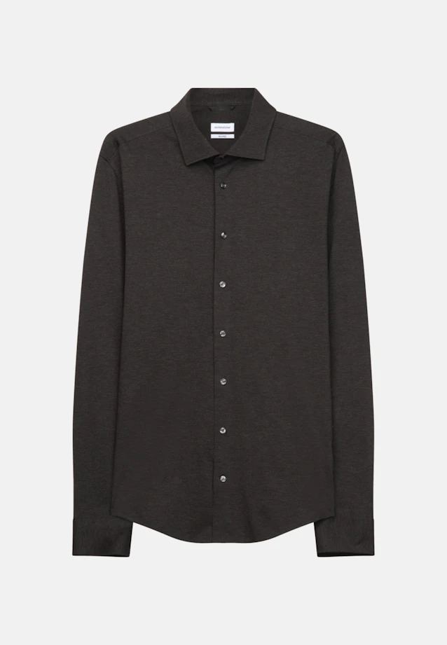 Shaped Chemise Performance Uni in Gris |  Seidensticker Onlineshop