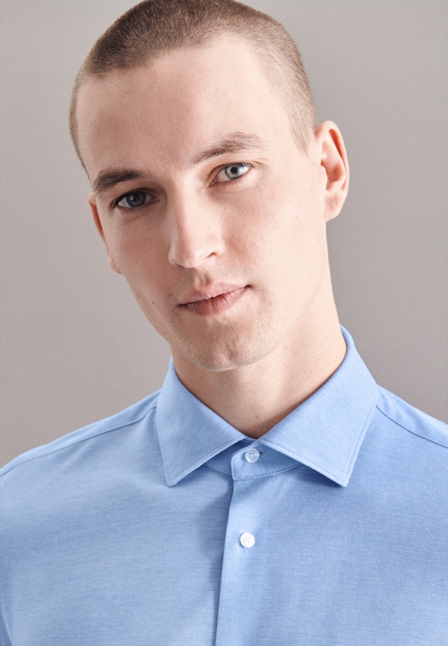 Shaped Chemise Performance Uni in Bleu Clair |  Seidensticker Onlineshop