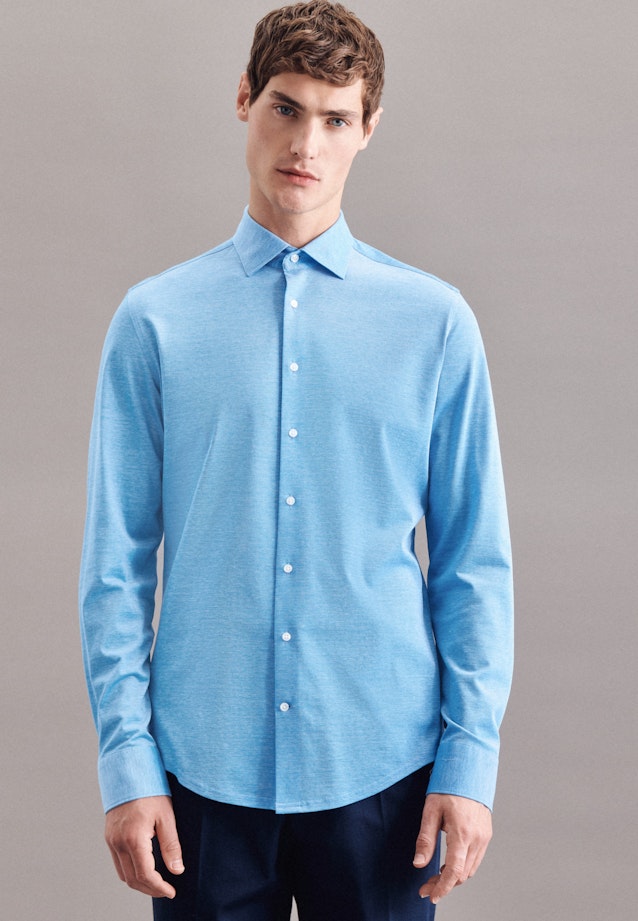 Shaped Chemise performance Uni in Turquoise |  Seidensticker Onlineshop