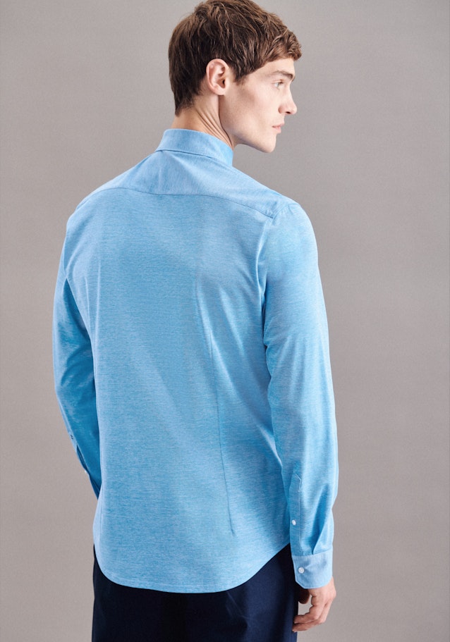 Chemise performance Shaped Jersey Col Kent in Turquoise |  Seidensticker Onlineshop