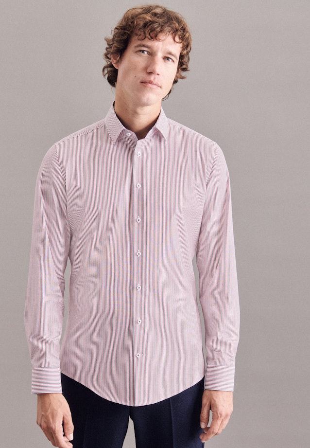 Shaped Business Hemd Streifen in Rot |  Seidensticker Onlineshop