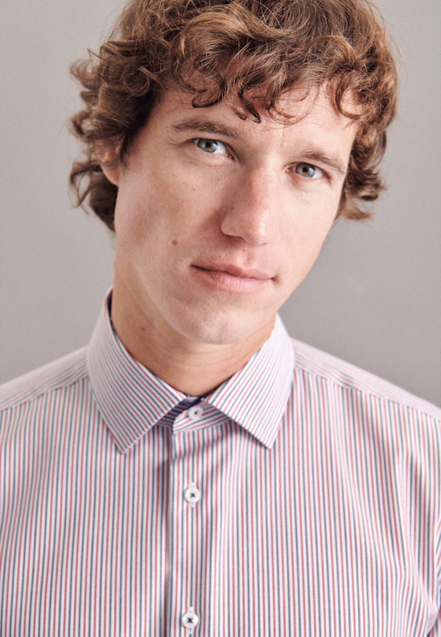 Shaped Business Hemd Streifen in Rot |  Seidensticker Onlineshop