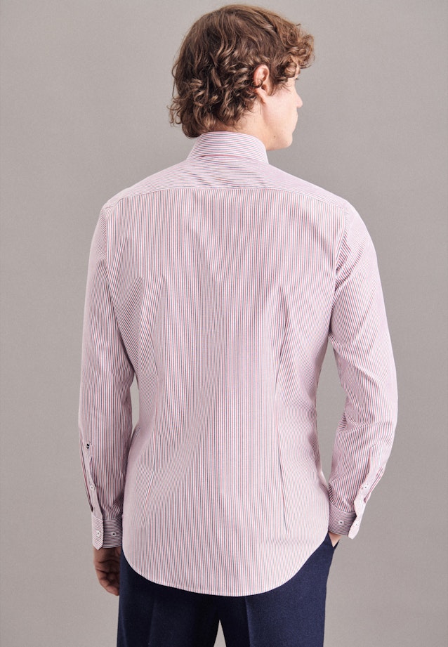 Slim Business Hemd Streifen in Rot |  Seidensticker Onlineshop