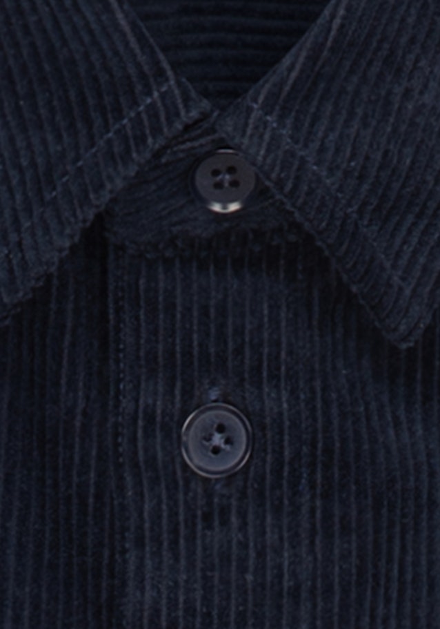 Regular Overshirt Uni in Dunkelblau | Seidensticker Onlineshop