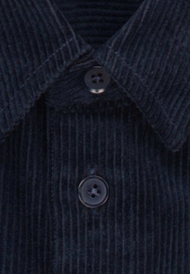 Regular Overshirt Plain in Dark Blue |  Seidensticker Onlineshop