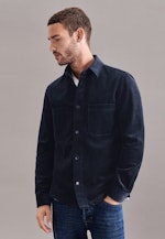 Regular Overshirt Uni in Dunkelblau |  Seidensticker Onlineshop