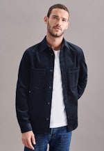Regular Overshirt Uni in Dunkelblau |  Seidensticker Onlineshop