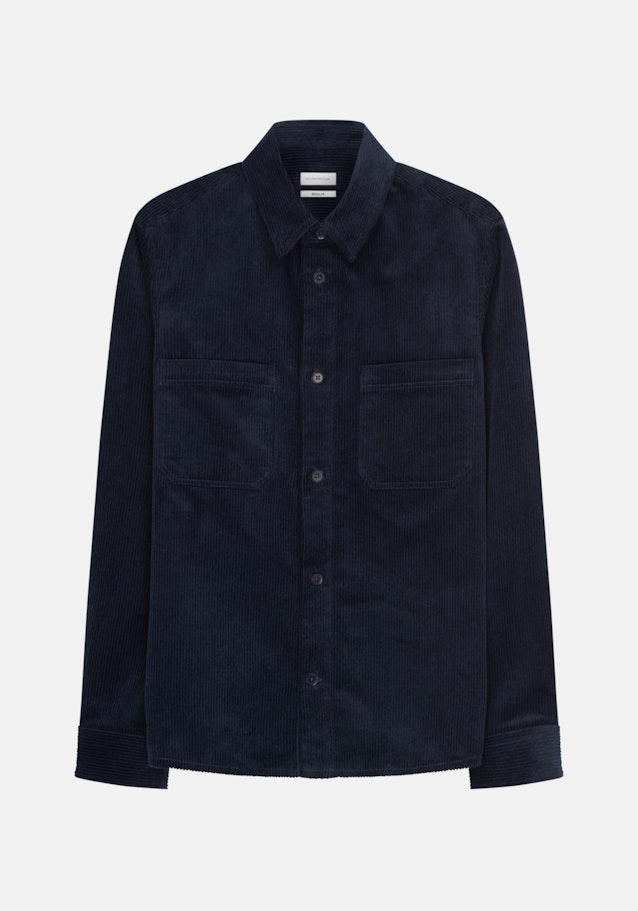 Regular Overshirt Uni in Dunkelblau | Seidensticker Onlineshop