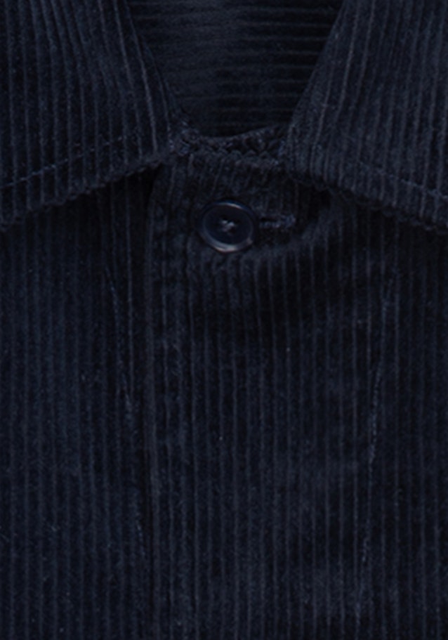 Overshirt in Regular with Lapel Collar in Dark Blue |  Seidensticker Onlineshop