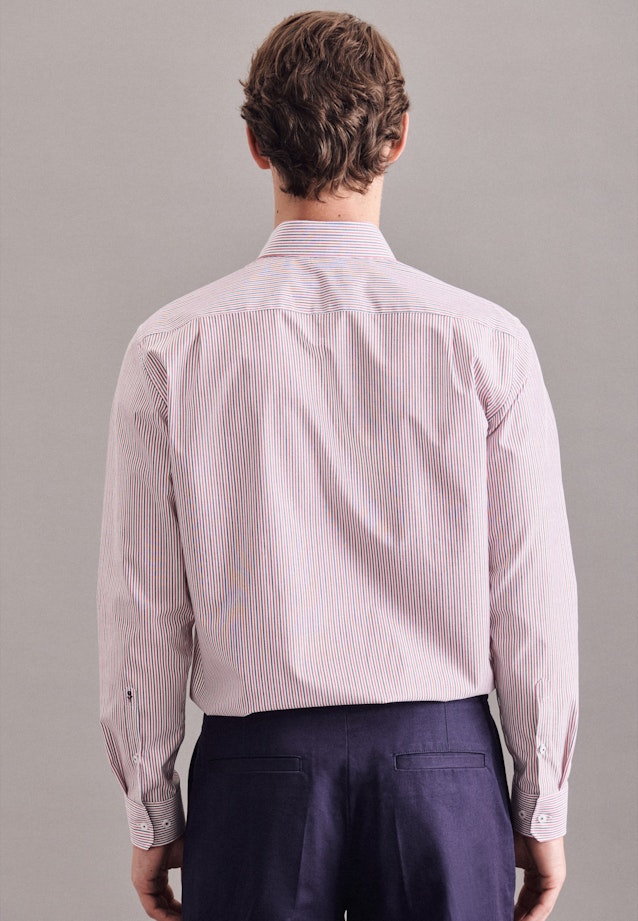 Regular Business Hemd Streifen in Rot |  Seidensticker Onlineshop