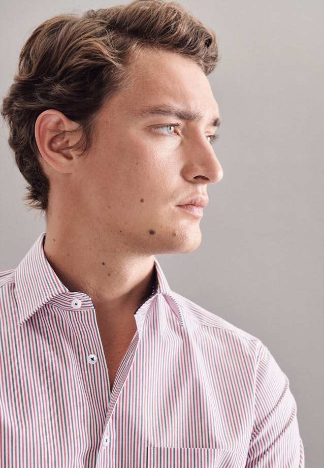 Regular Business Hemd Streifen in Rot |  Seidensticker Onlineshop