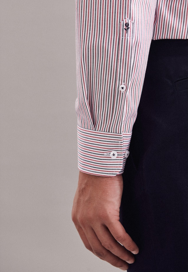 Regular Business Hemd Streifen in Rot |  Seidensticker Onlineshop