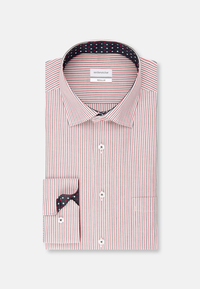 Regular Business Hemd Streifen in Rot |  Seidensticker Onlineshop