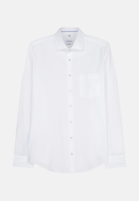 Slim Oxfordhemd Uni in Weiß |  Seidensticker Onlineshop