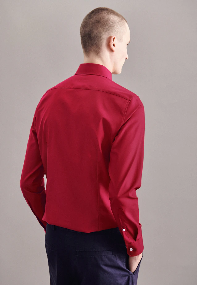 Slim Business Shirt Plain in Red |  Seidensticker Onlineshop
