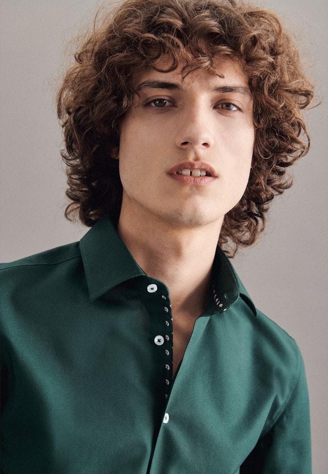 Slim Business Hemd Uni in Grün |  Seidensticker Onlineshop