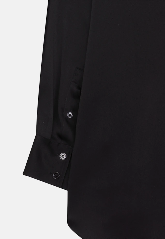 Longbluse Uni in Schwarz |  Seidensticker Onlineshop