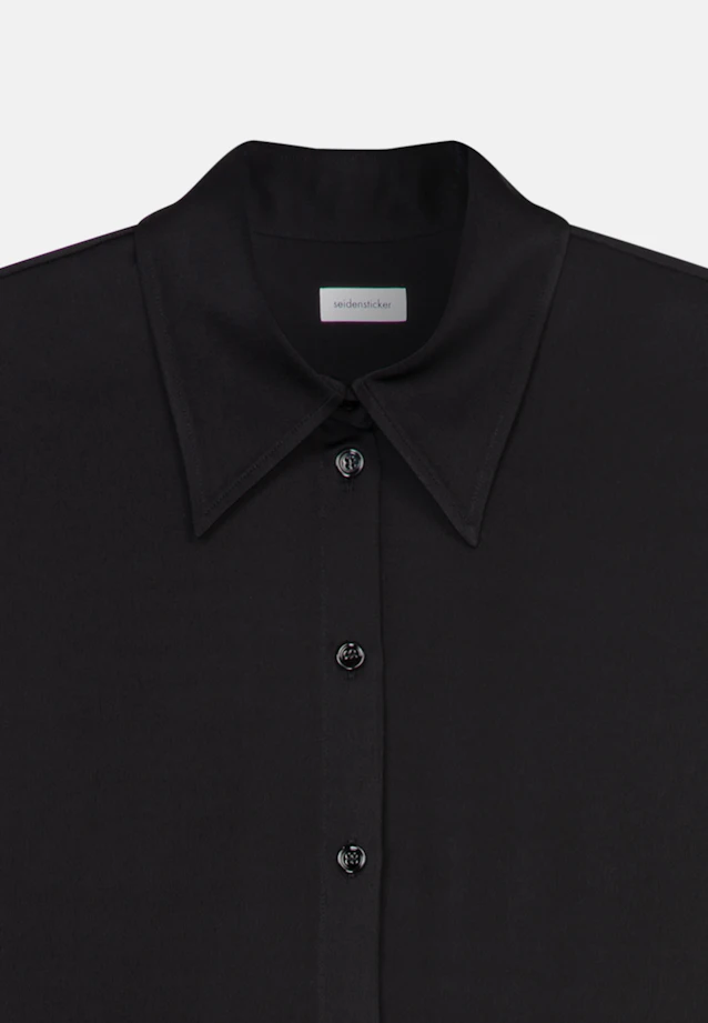 Longbluse Uni in Schwarz |  Seidensticker Onlineshop