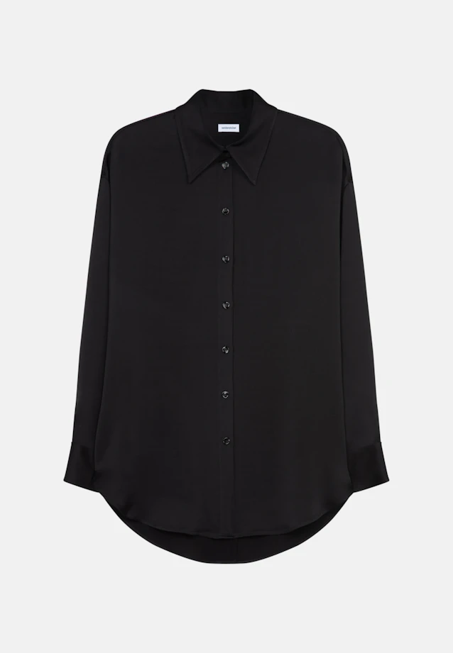 Longbluse Uni in Schwarz |  Seidensticker Onlineshop