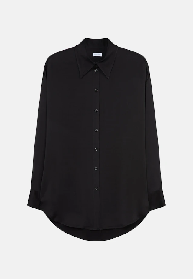 Longbluse Uni in Schwarz |  Seidensticker Onlineshop