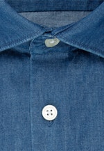 Slim Denimhemd Uni in Mittelblau |  Seidensticker Onlineshop