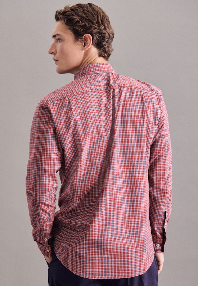 Regular Casual Shirt Check in Red |  Seidensticker Onlineshop