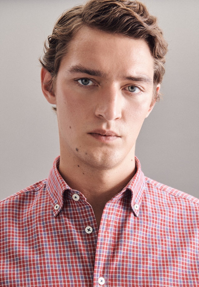 Regular Casual Shirt Check in Red |  Seidensticker Onlineshop