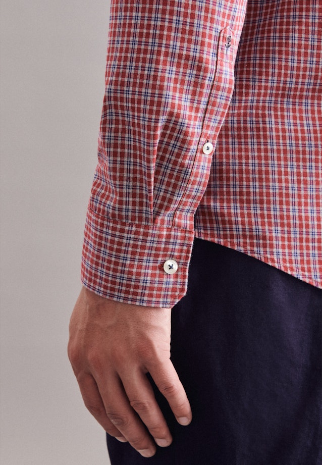 Regular Casual Shirt Check in Red |  Seidensticker Onlineshop