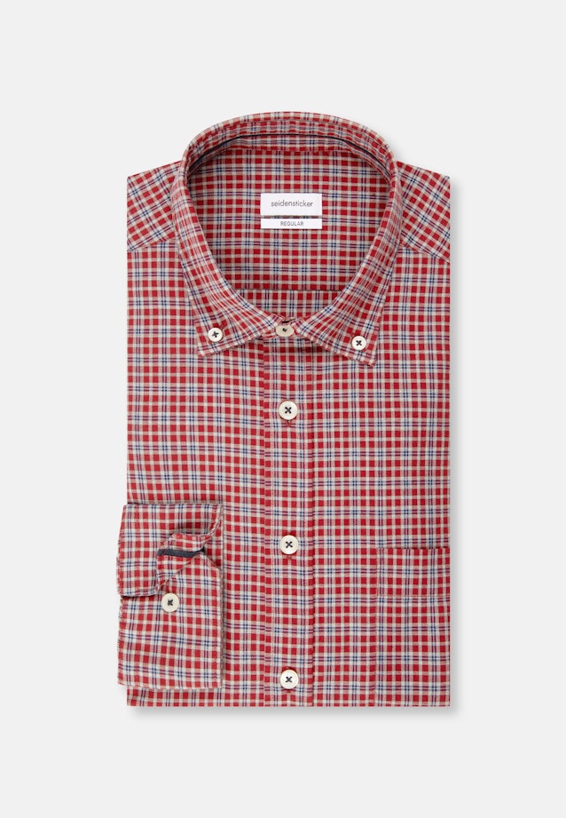 Regular Casual Shirt Check in Red |  Seidensticker Onlineshop